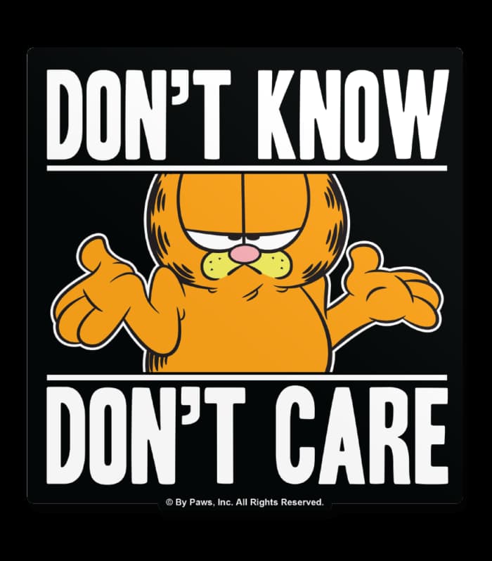 Garfield - Don't Know, Don't Care Klisterm&aelig;rke
