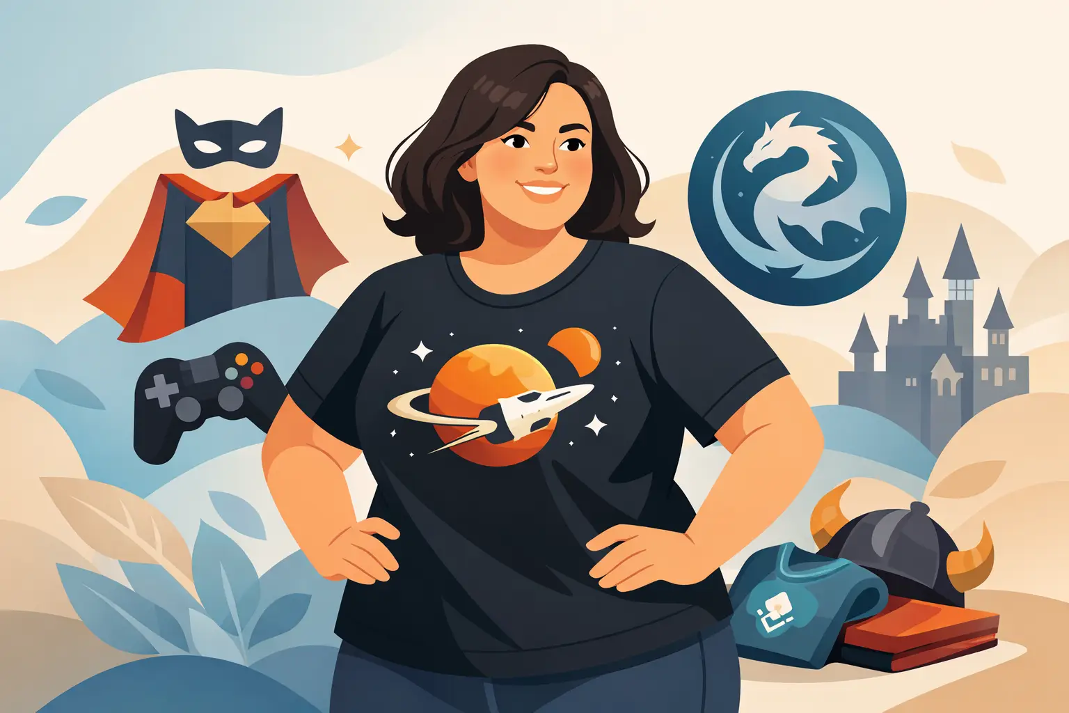 Plus size fandom t shirts, der faktisk sidder godt